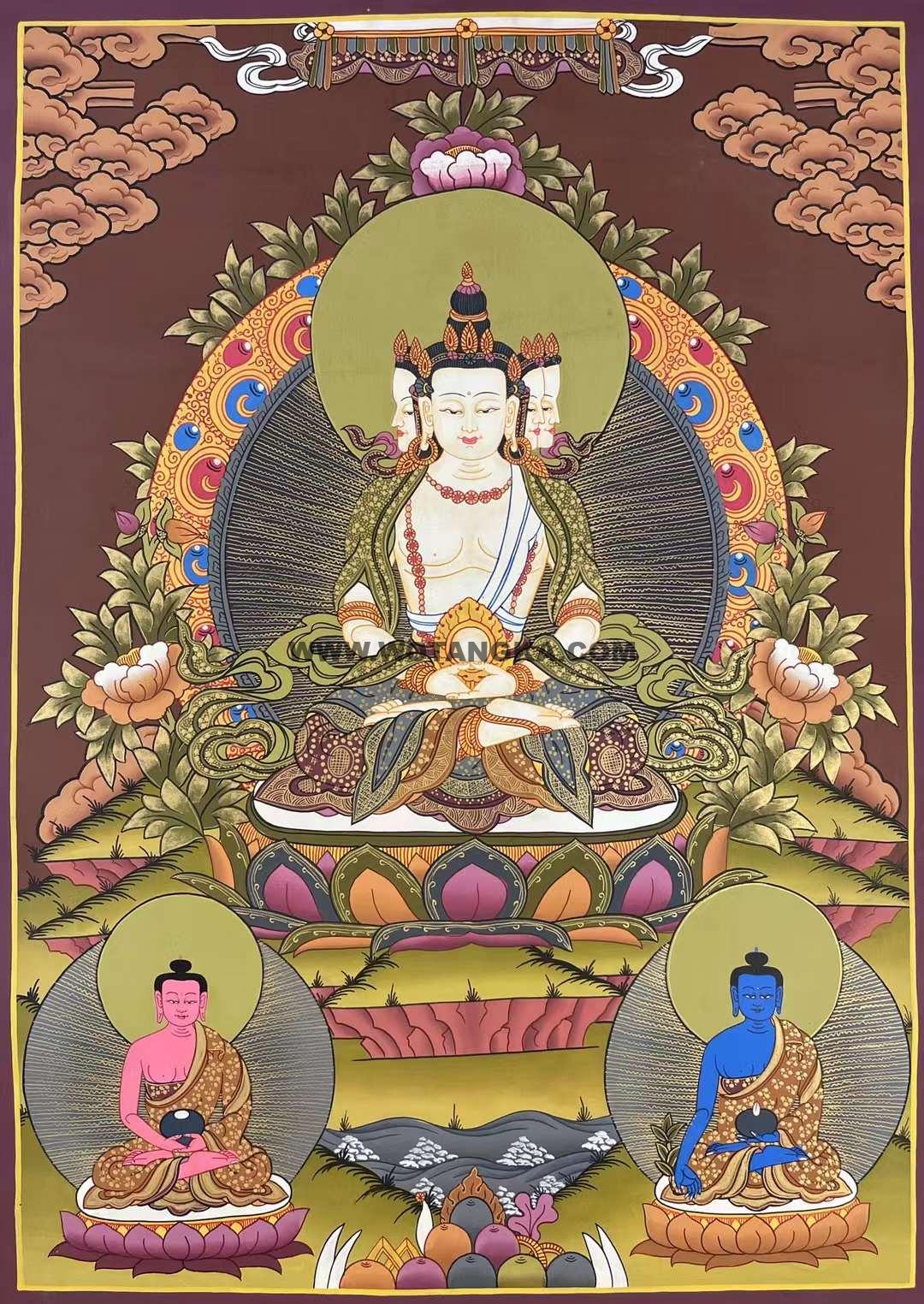 编号172-122948:彩绘唐卡-大日如来(75*50CM左右)