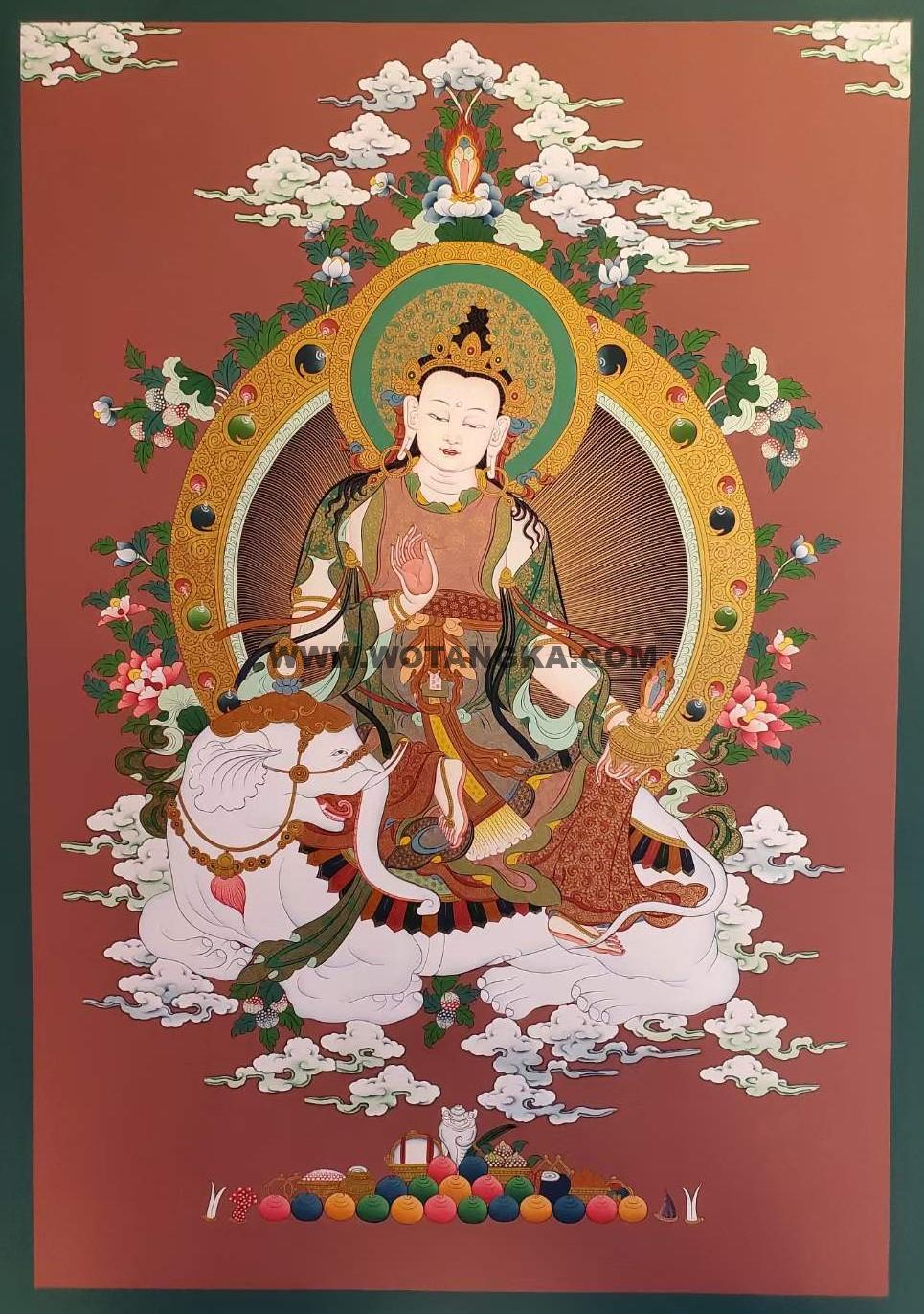 编号172-411217：红金唐卡-普贤菩萨（75*55CM左右）