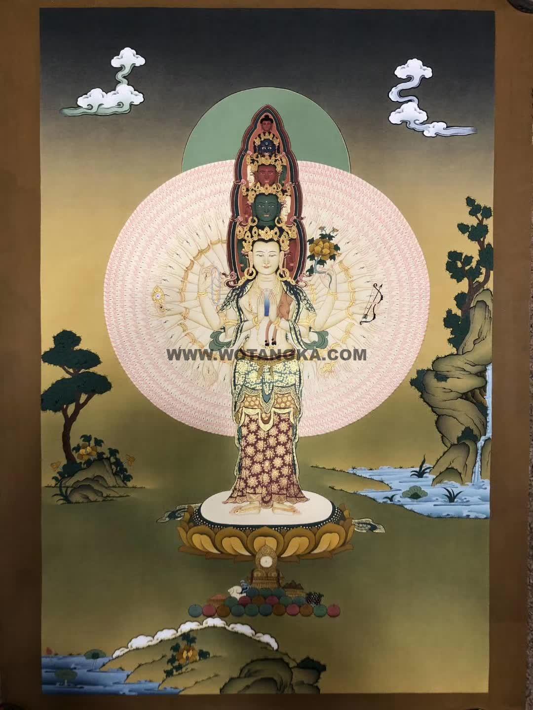编号172-764789:嘎玛嘎赤-千手观音(75*50CM左右)