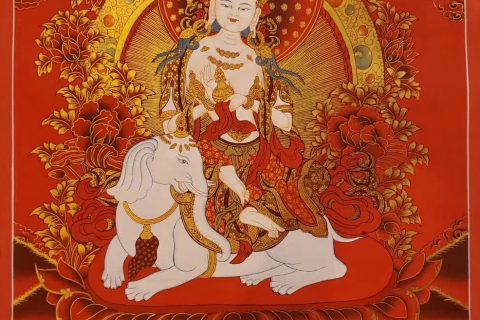 编号172-871190：红金唐卡-普贤菩萨（75*55CM左右）