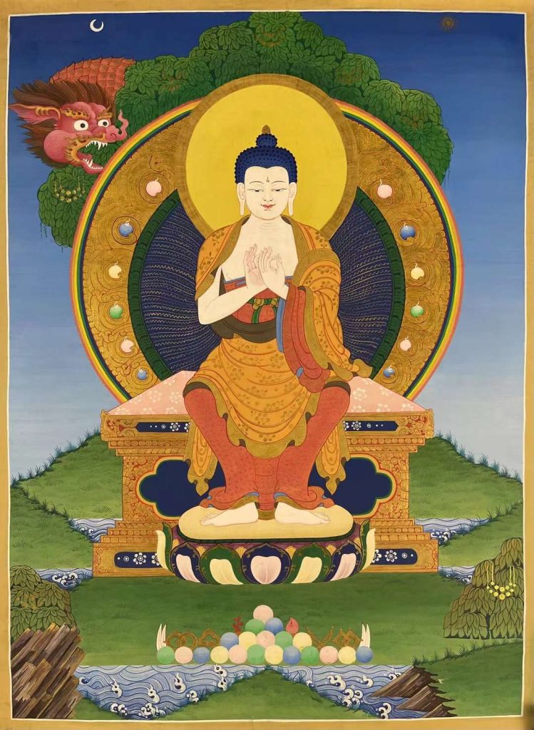 编号172-971912：彩绘唐卡-大日如来（75*50CM左右）
