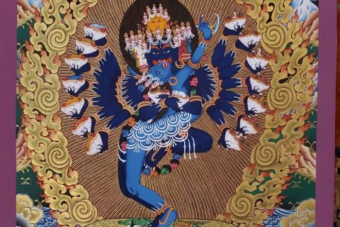 编号182-221298：彩绘唐卡-喜金刚（75*55CM左右）