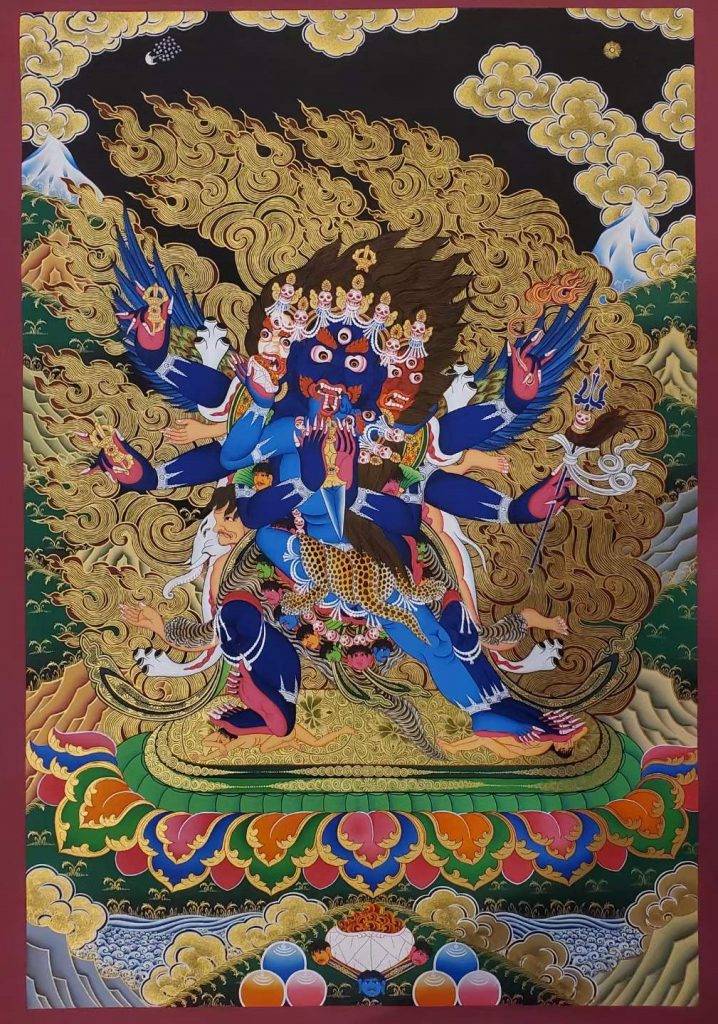编号182-319254：彩绘唐卡-普巴金刚（75*55CM左右）