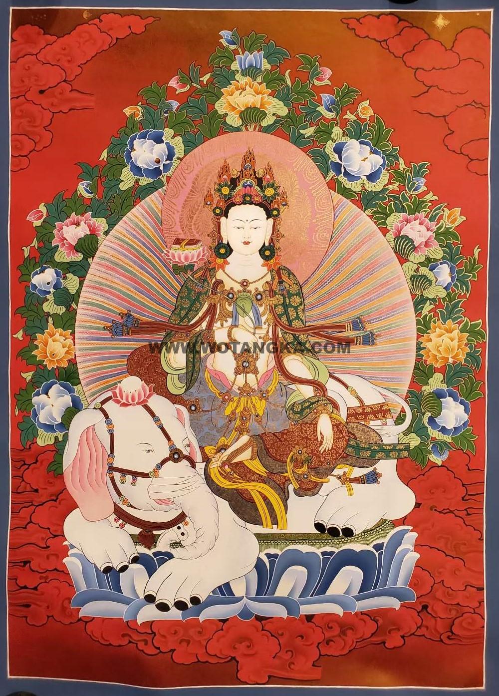 编号182-334402:红金唐卡-普贤菩萨(75*50CM左右)