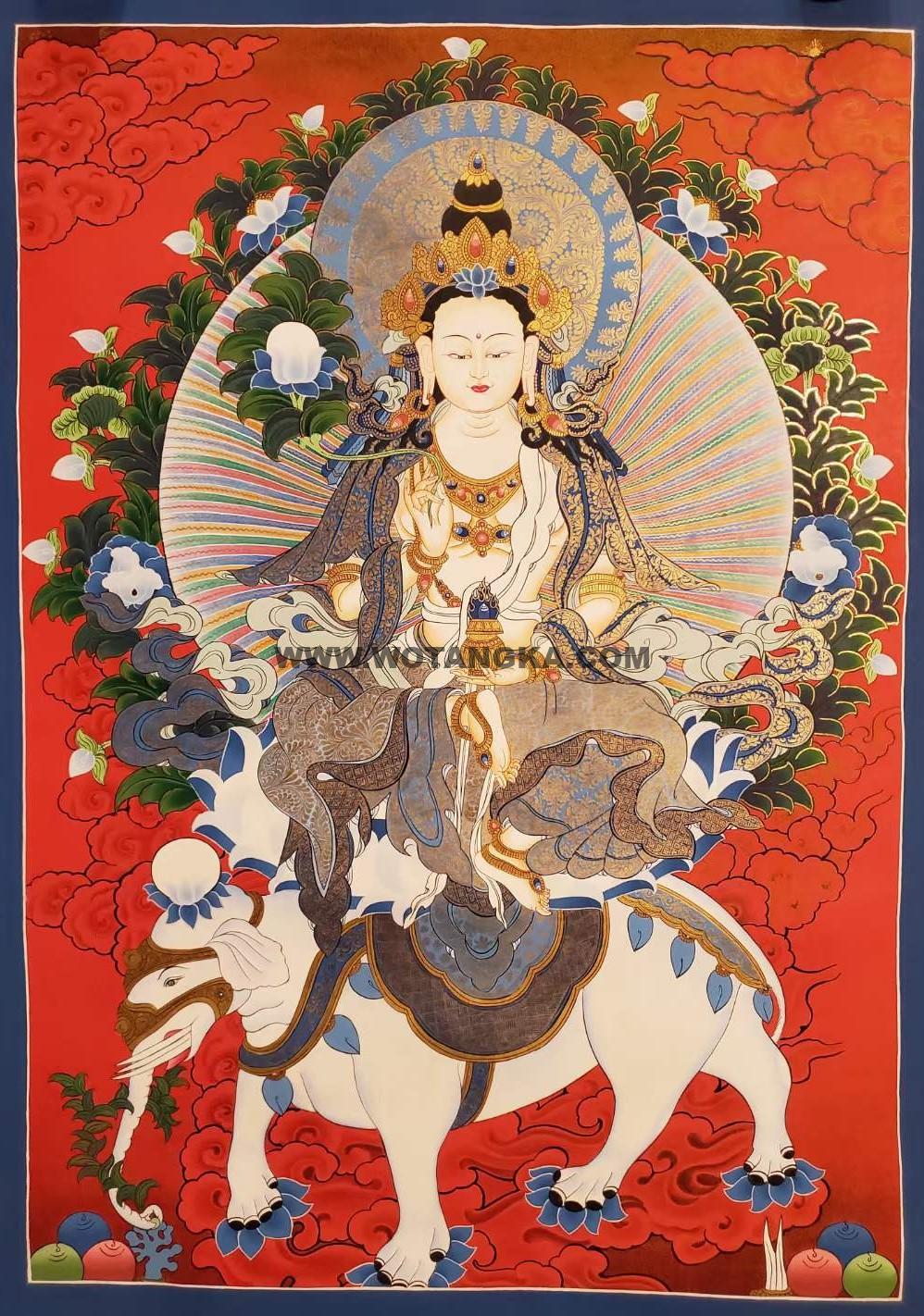 编号182-373416:红金唐卡-普贤菩萨(75*50CM左右)
