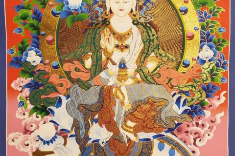 编号182-446019：红金唐卡-普贤菩萨（75*50CM左右）