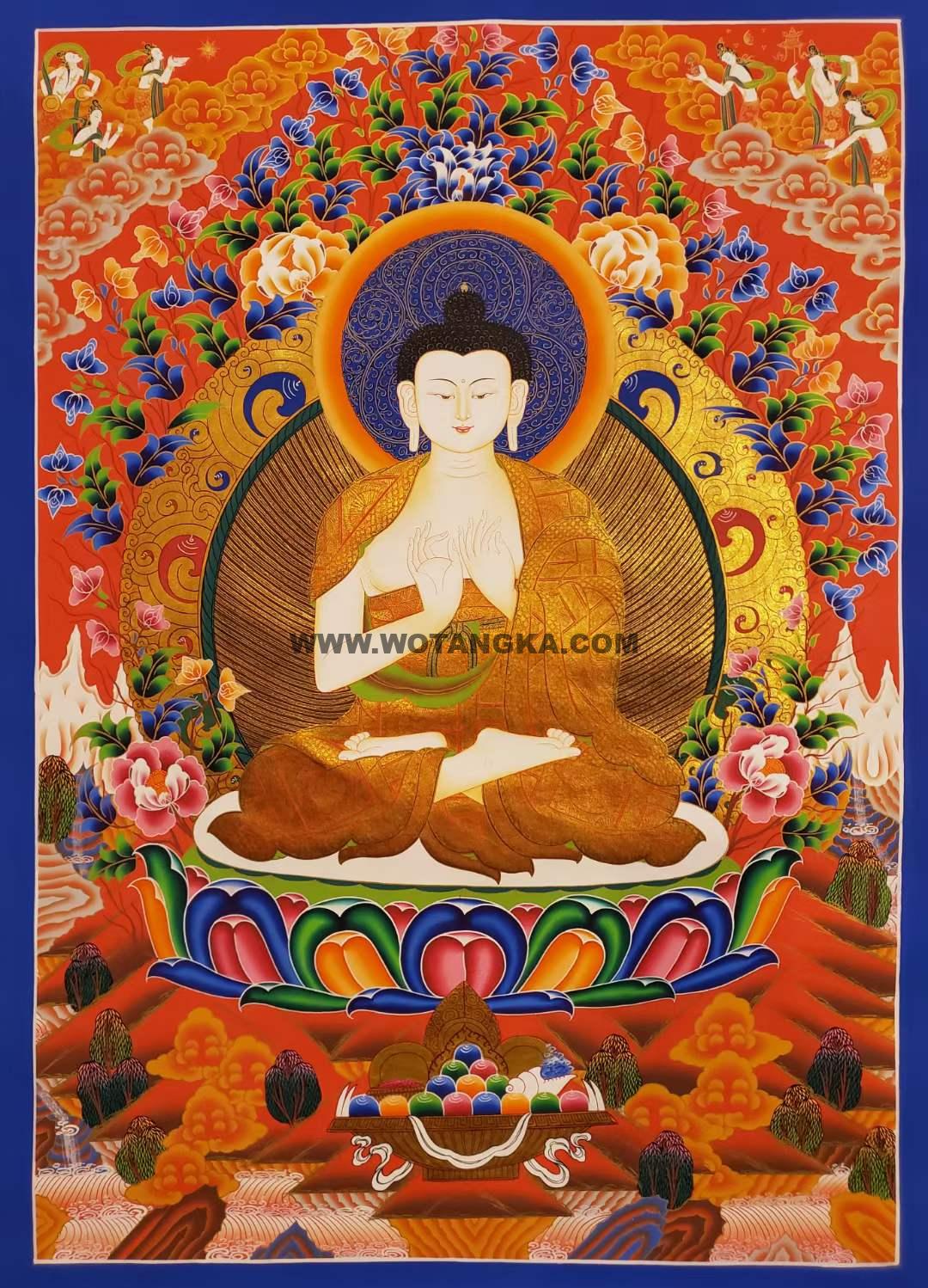 编号182-785963：彩绘唐卡-大日如来（80*60CM左右）