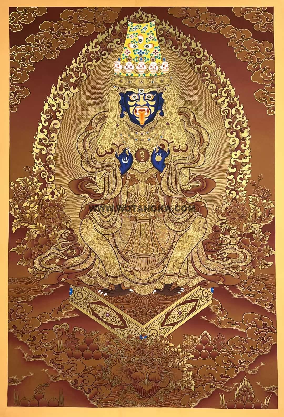 编号182-787422:红金唐卡-扎基拉姆(75*50CM左右)