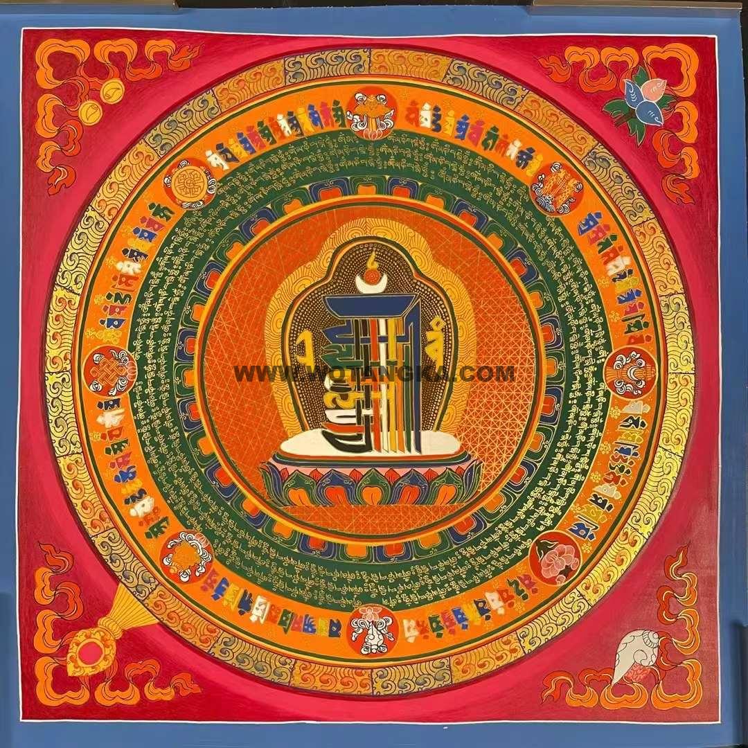 编号191-415696：彩绘唐卡-十相自在坛城（50*50CM左右）