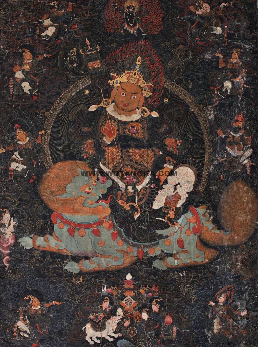沃唐卡编号AC12405:财宝天王