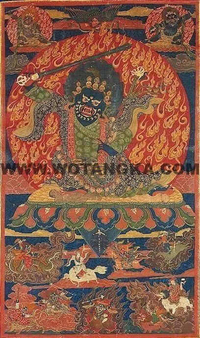 沃唐卡编号AC22934：黑马头明王