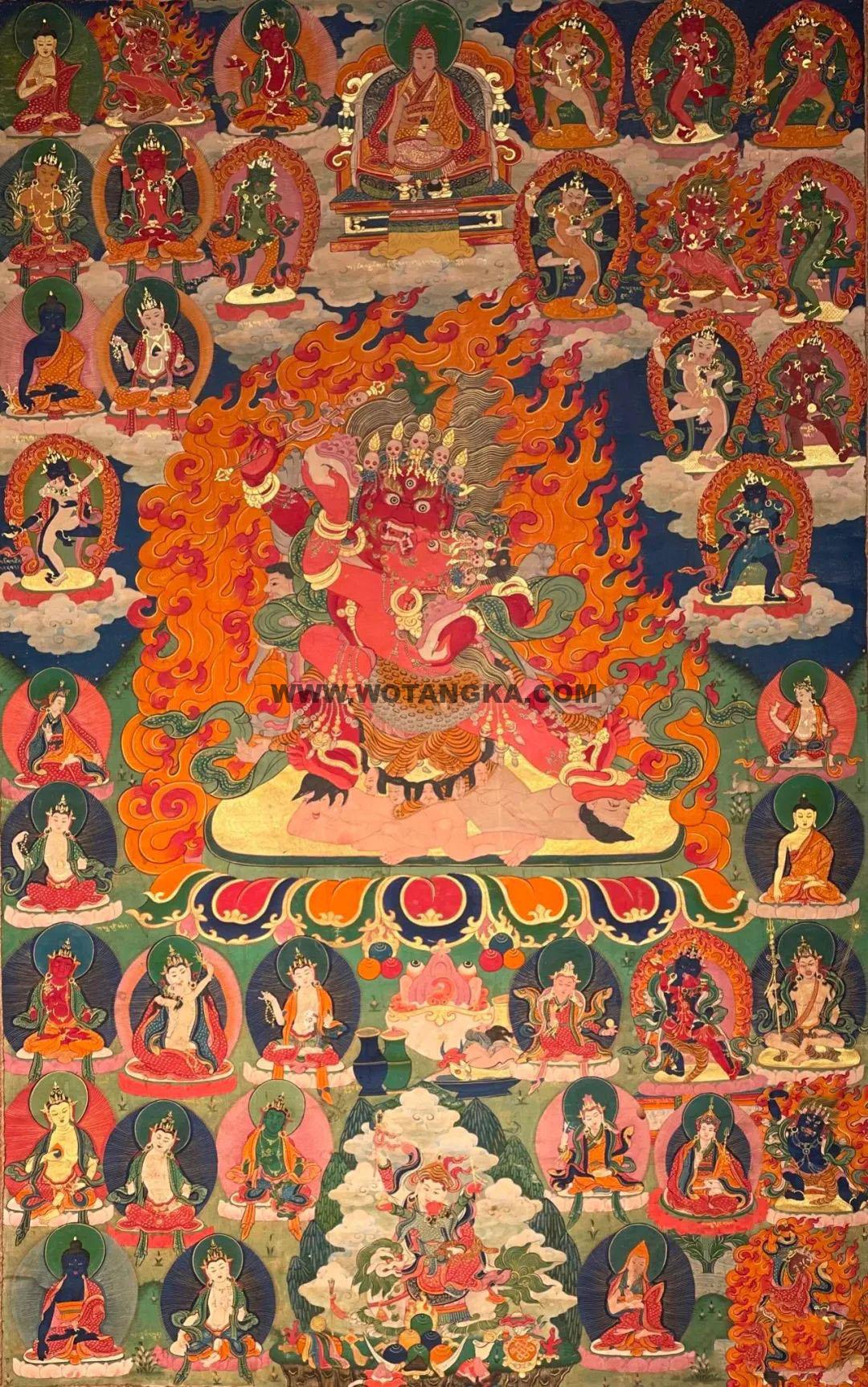 沃唐卡编号AC23094：马头金刚