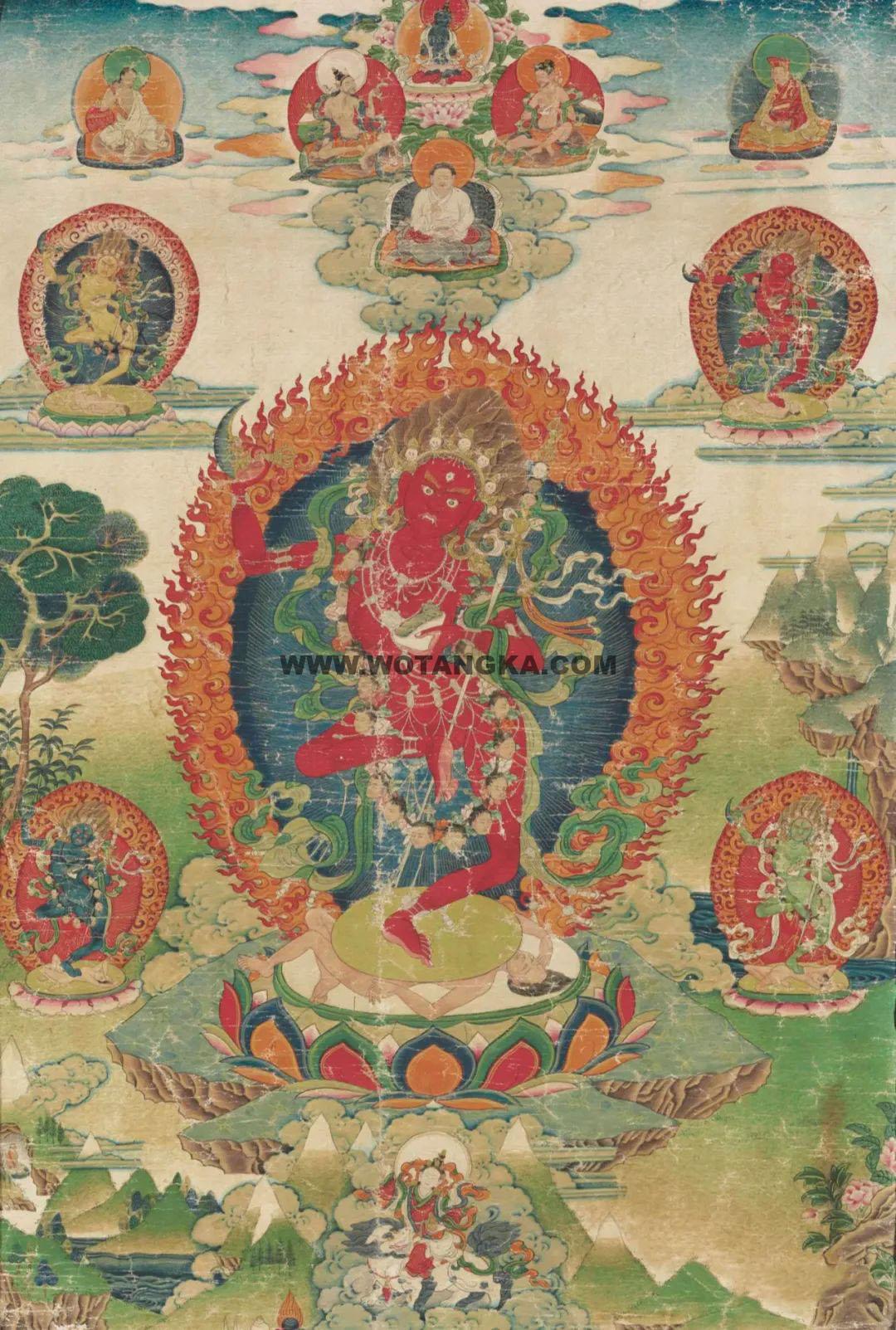 沃唐卡编号AC23301：金刚瑜伽母