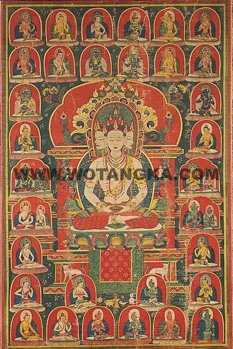 沃唐卡编号AC40630:大日如来·金刚界三十七尊