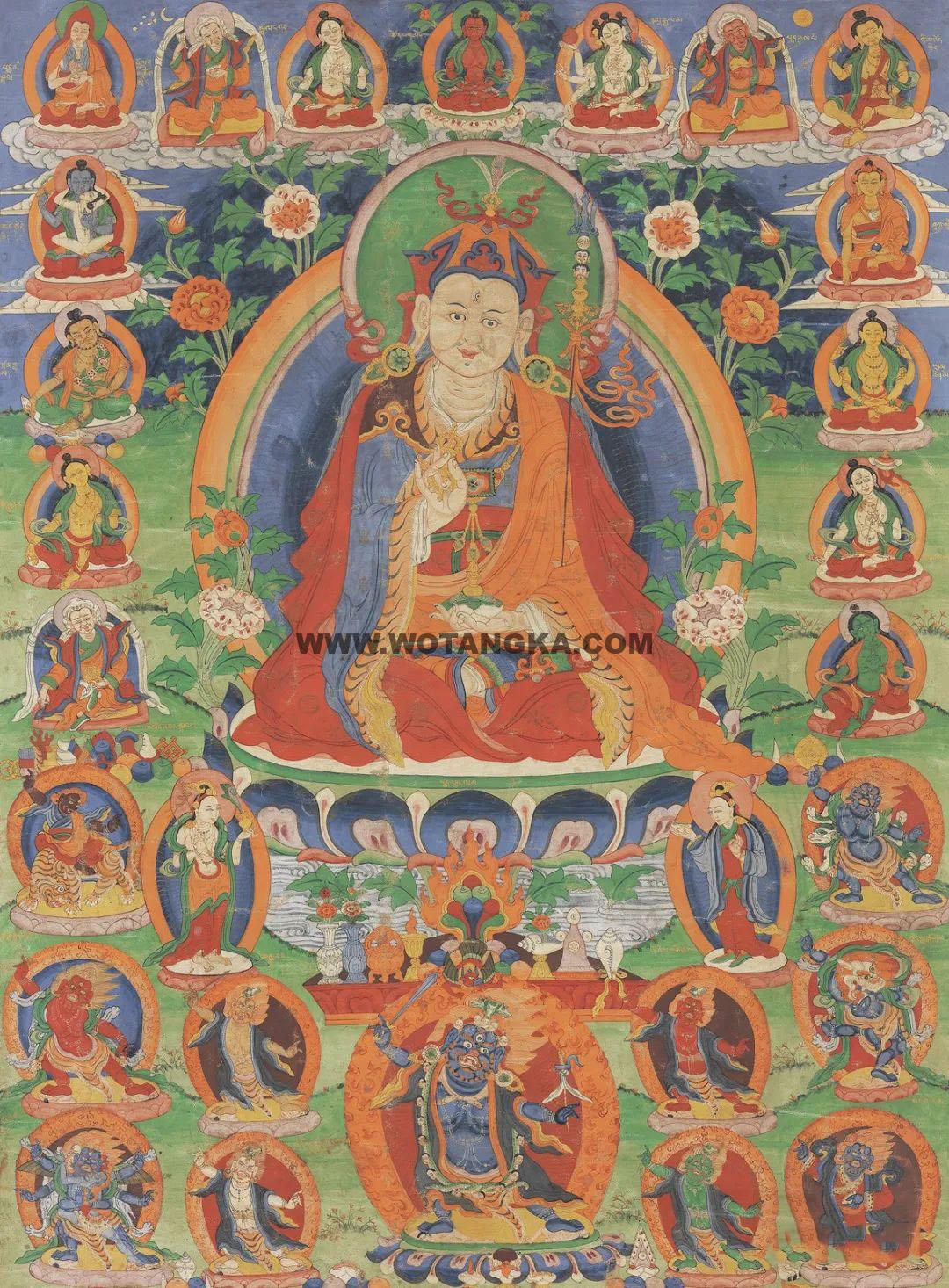 沃唐卡编号AC53748：莲花生大士