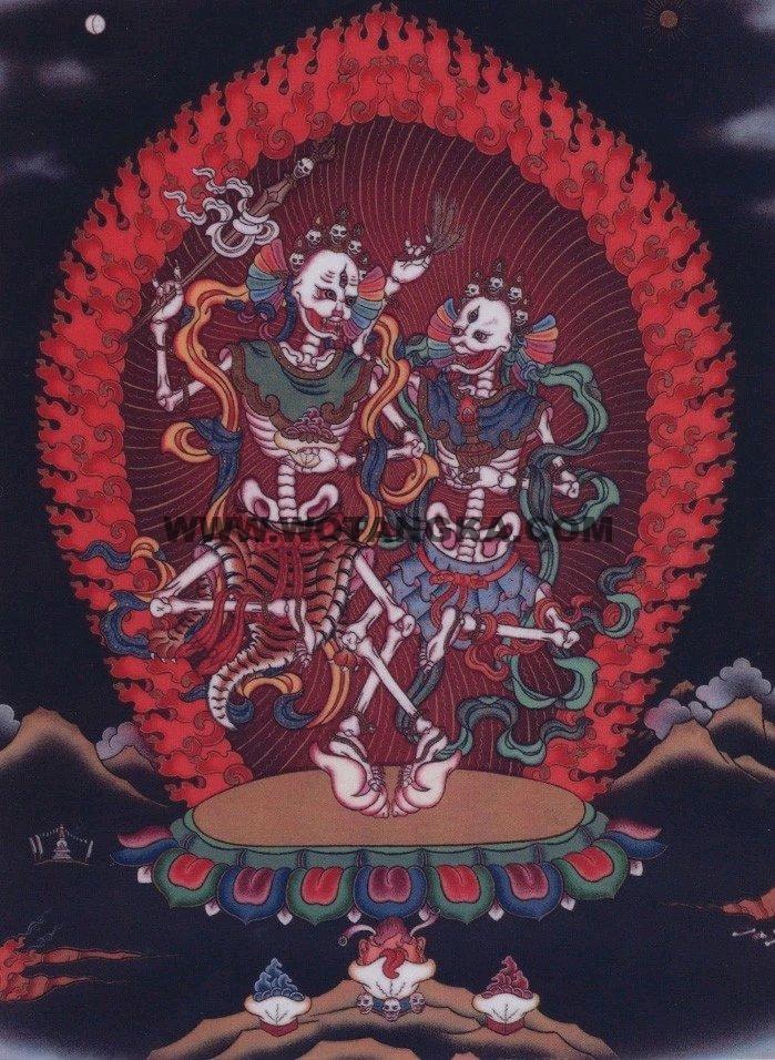 沃唐卡编号AC54191:尸陀林主