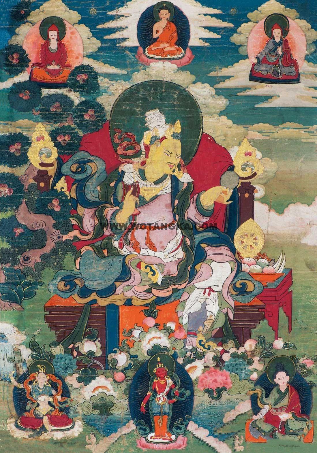 沃唐卡编号AC58242:莲花生大士·莲花王·贝玛嘉波