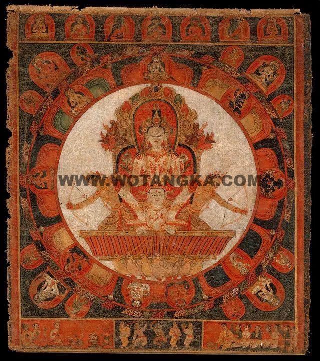 沃唐卡编号AC68020：月神曼荼罗