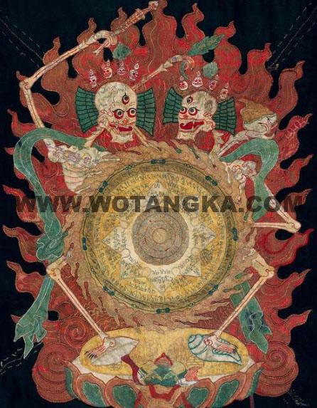 沃唐卡编号AC76109：尸陀林主