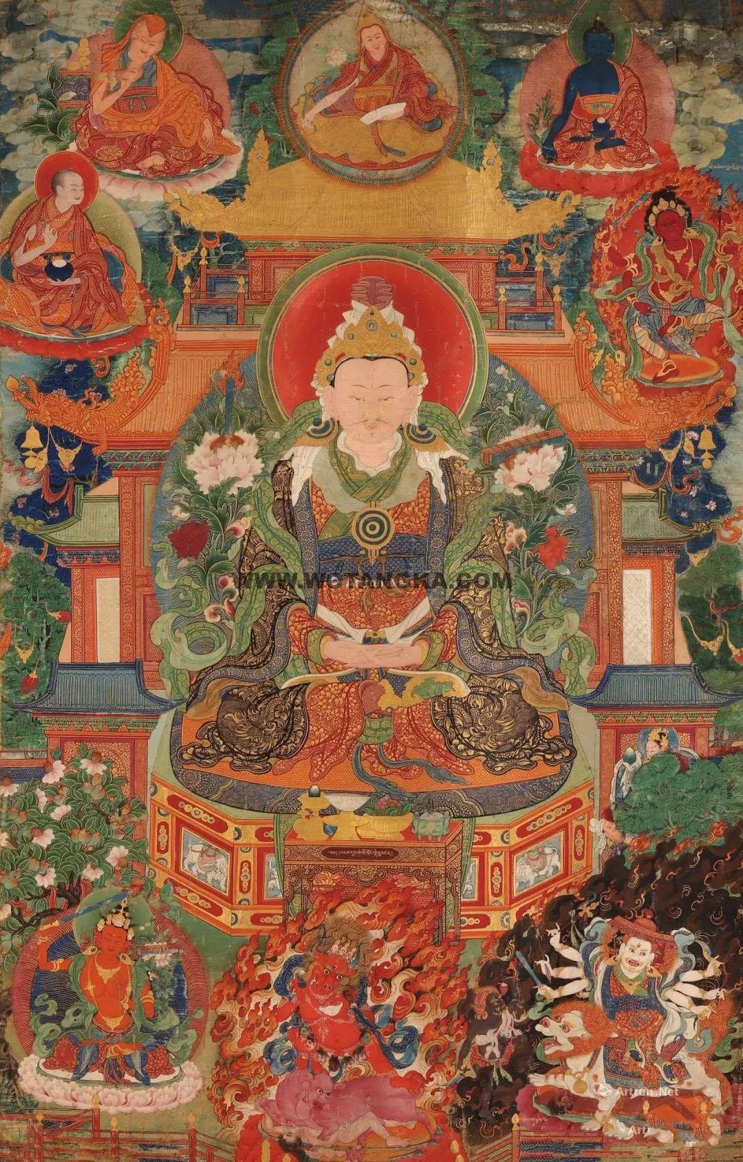 沃唐卡编号AC83830：赤松德赞国王