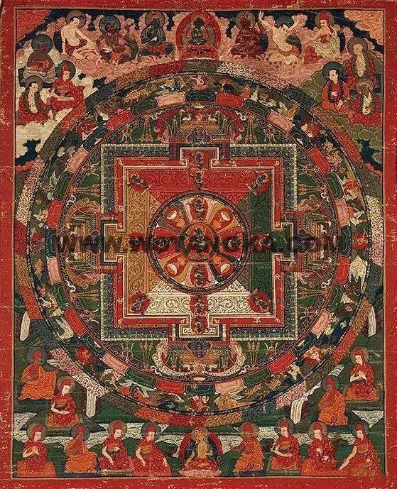 沃唐卡编号AC88066：金刚瑜伽母坛城