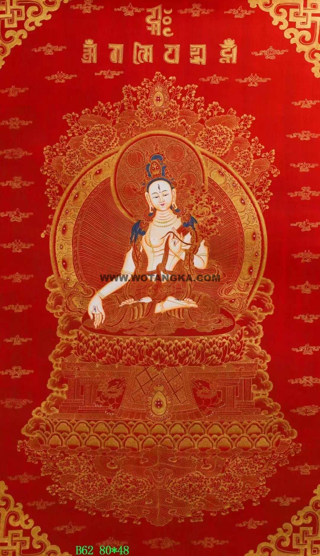 编号138-170189：红金唐卡-白度母（80*48CM左右）