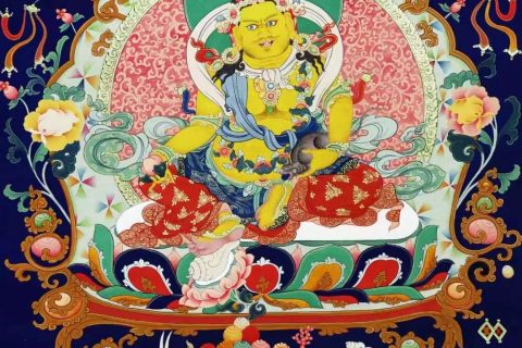 编号138-198110：彩绘唐卡-黄财神（60*41CM左右）