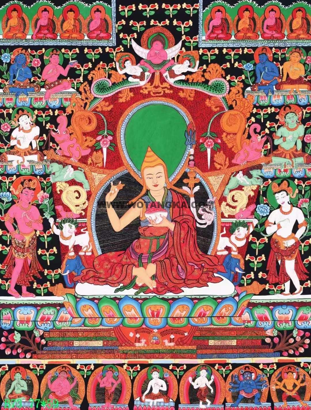 编号138-212421：彩绘唐卡-宗喀巴（77*59CM左右）