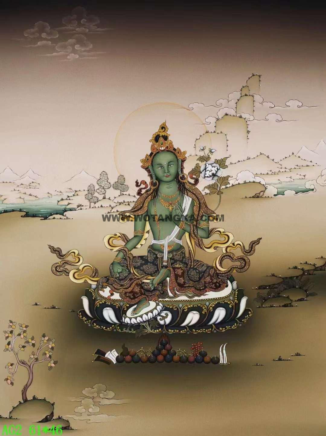 编号138-507447:嘎玛嘎赤-绿度母(61*46CM左右)