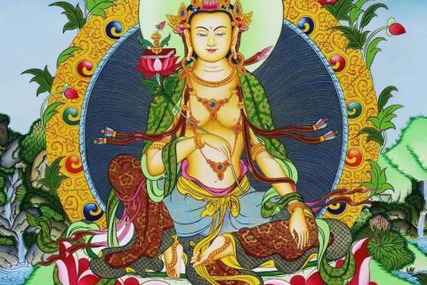 编号138-508623：彩绘唐卡-普贤菩萨（61*43CM左右）