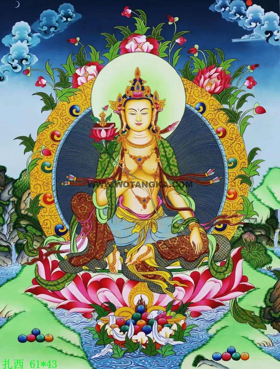 编号138-508623：彩绘唐卡-普贤菩萨（61*43CM左右）