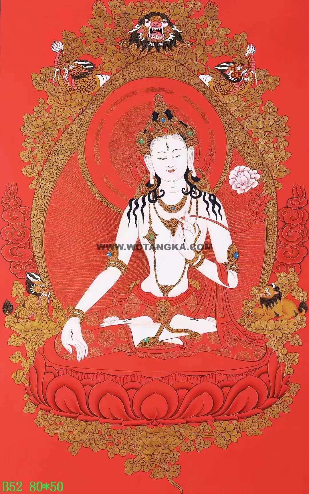编号138-968174：红金唐卡-白度母（80*50CM左右）