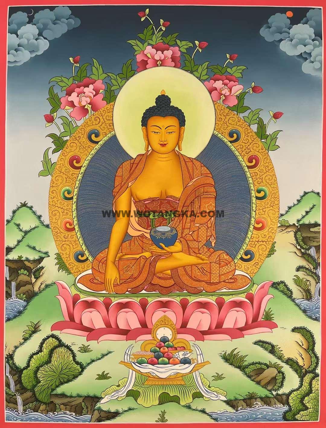 编号157-196465：彩绘唐卡-释迦牟尼佛（65*45CM左右）