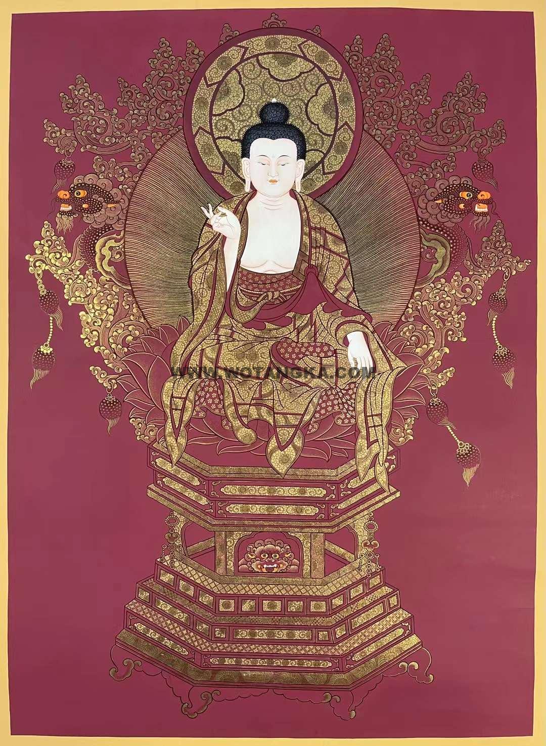 编号157-953192:红金唐卡-大日如来(75*55CM左右)