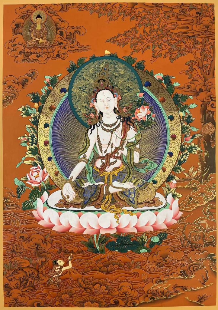编号157-966932：红金唐卡-白度母（75*55CM左右）