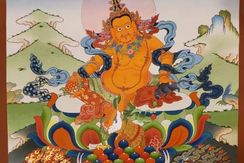 编号160-432625：嘎玛嘎赤-黄财神（70*50CM左右）