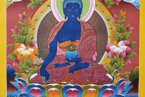 编号160-727102：嘎玛嘎赤-药师佛（70*50CM左右）