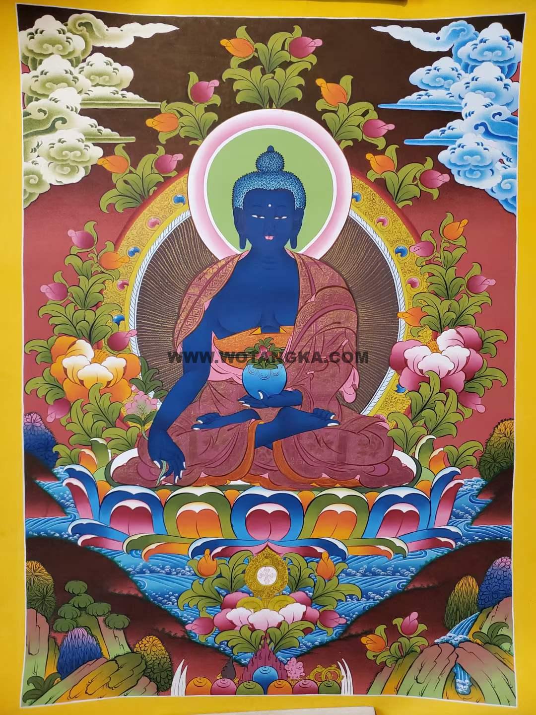 编号160-727102:嘎玛嘎赤-药师佛(70*50CM左右)