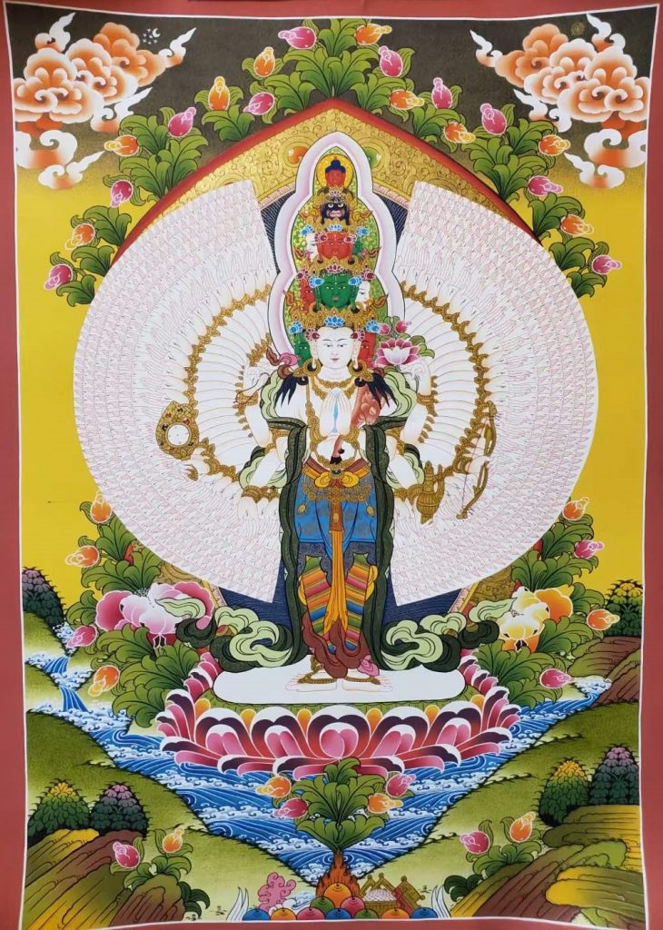编号160-758502：嘎玛嘎赤-千手观音（70*50CM左右）
