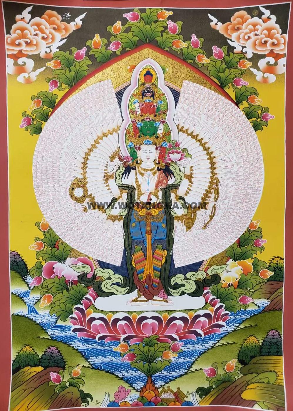 编号160-758502:嘎玛嘎赤-千手观音(70*50CM左右)