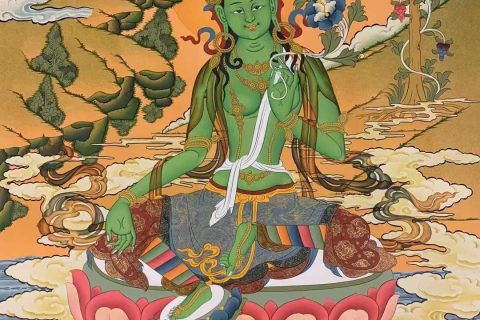 编号172-242507：嘎玛嘎赤-绿度母（70*50CM左右）