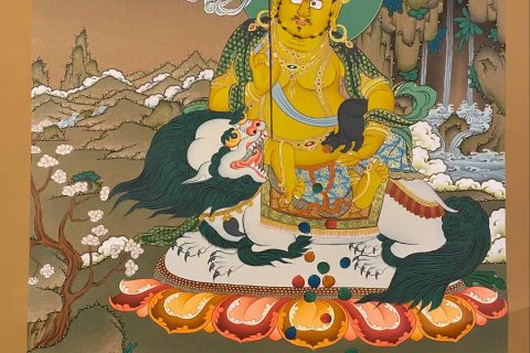编号173-377175：嘎玛嘎赤-财宝天王（80*55CM左右）