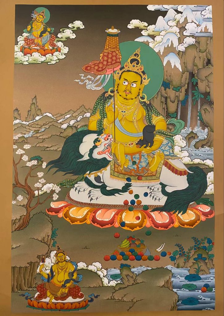 编号173-377175：嘎玛嘎赤-财宝天王（80*55CM左右）