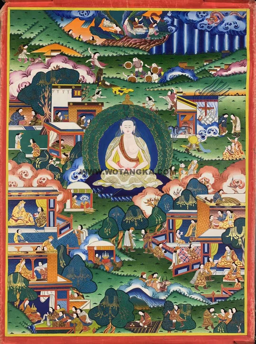 编号173-701844:彩绘唐卡-米拉日巴(90*60CM左右)