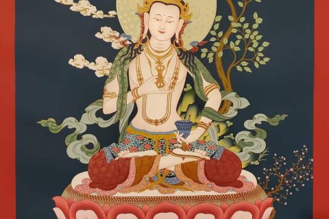 编号173-926689：彩绘唐卡-金刚萨埵（75*55CM左右）