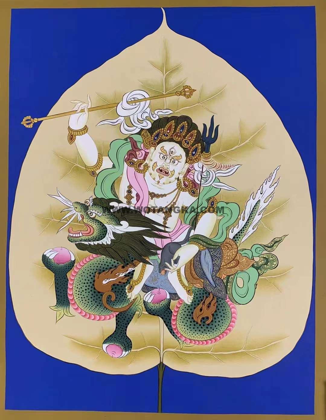 编号182-752056:彩绘唐卡-白财神(60*45CM左右)