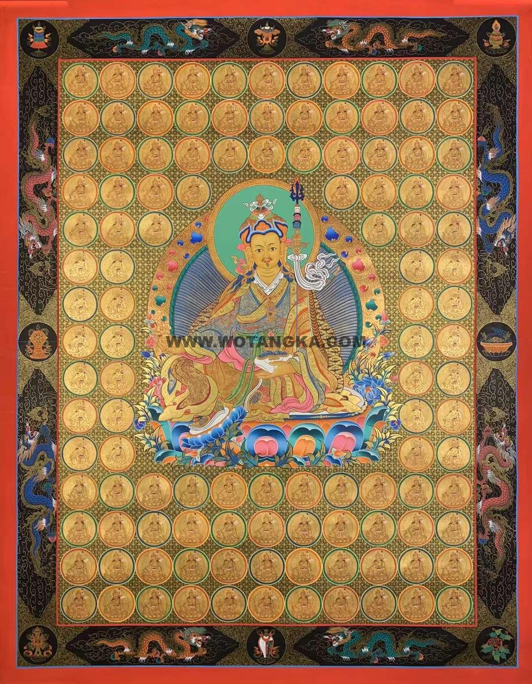 编号182-889391:黄金唐卡-莲花生大士(100*70CM左右)
