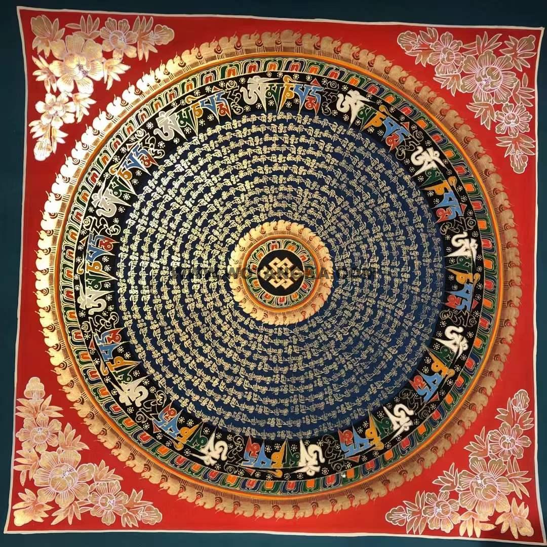 编号191-739506：彩绘唐卡-吉祥八宝坛城（70*70CM左右）