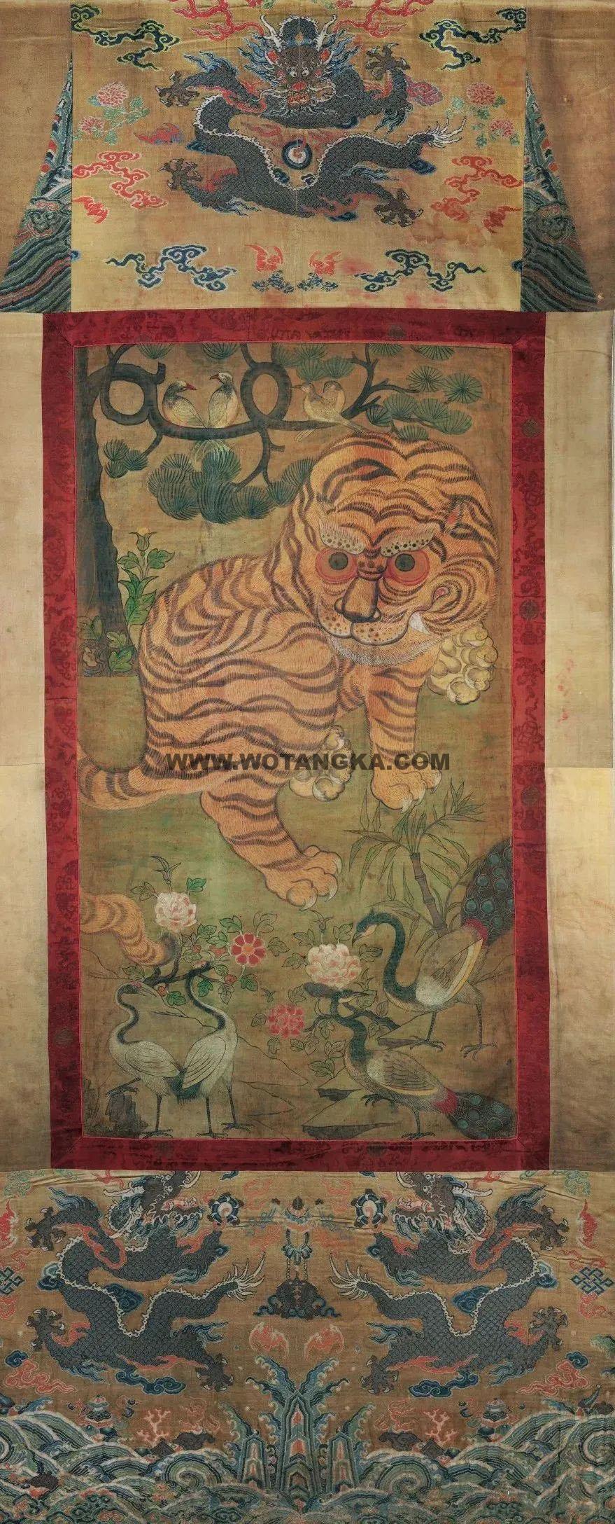 沃唐卡编号AC15016:老虎祛病纳祥图