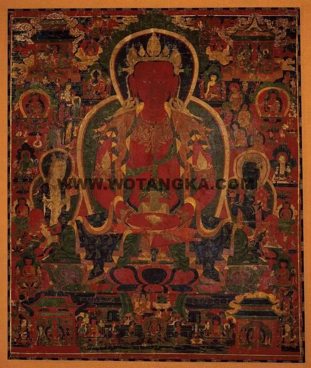 沃唐卡编号AC15669：长寿佛